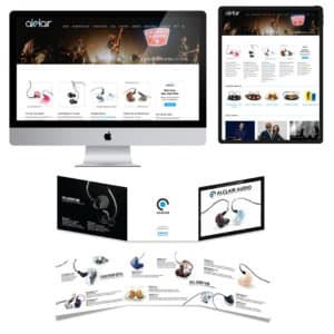 Alclair Audio - Mobile Friendly website with ecommerce and brochure