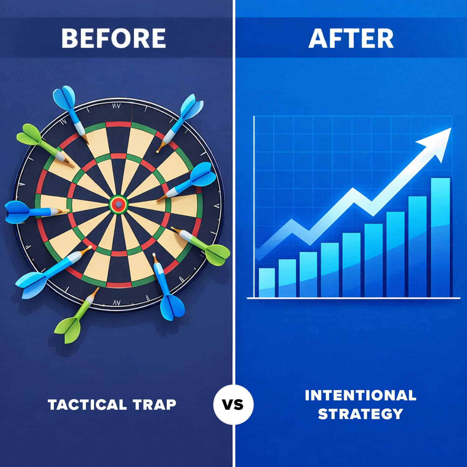Small Business Marketing Strategy vs Tactical Trap
